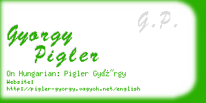 gyorgy pigler business card